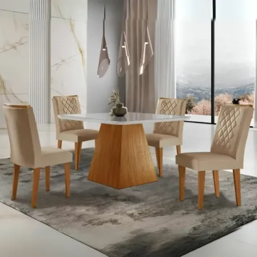 Pague no ato do recebimento, agende já! Mesa 4 Lugares Modelo 0008 Quadrada