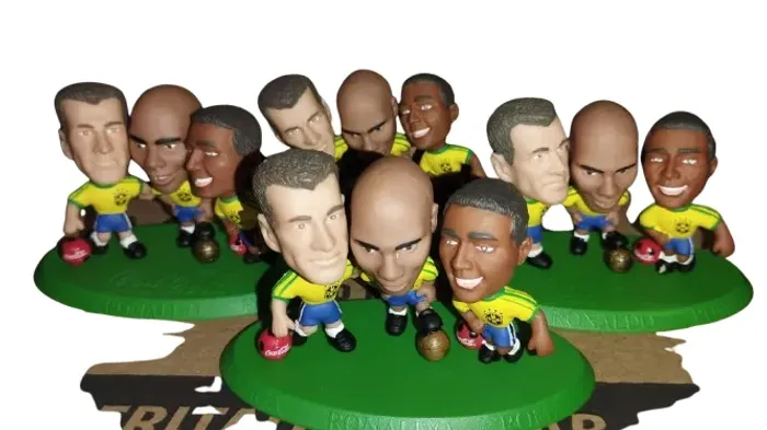 Miniaturas de jogadores do Brasil das Copas do Mundo