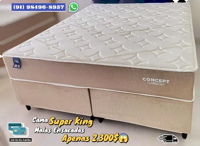 CAMA SUPER KING 120kg POR PESSOA