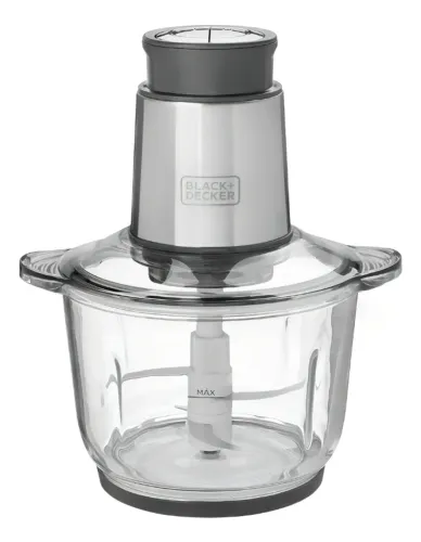 Processador De Alimentos Em Inox Black Decker Modelo Mp300g Tigela De Vidro 110v 2l
