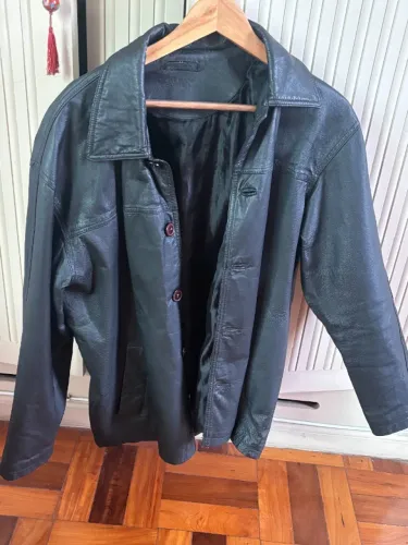 Jaqueta couro preto G