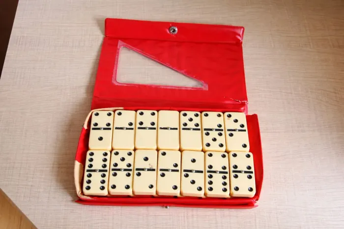 Jogo de Dominó Double Six 28 peças - Boas Condições 