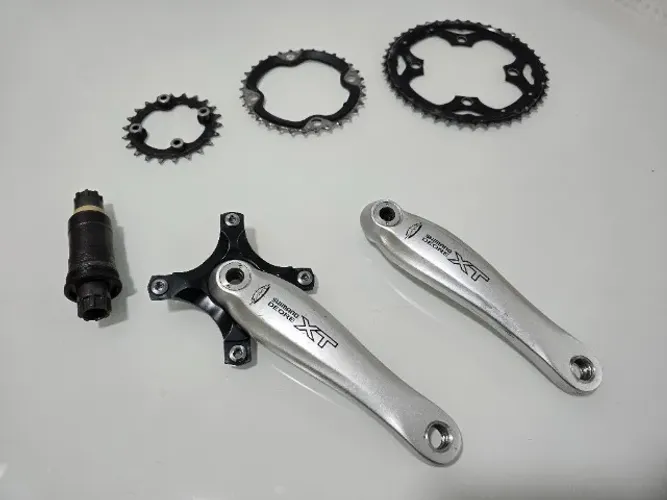 Pedivela Shimano deore XT - M752  - Bike MTB (coroas e central octalink de brinde)