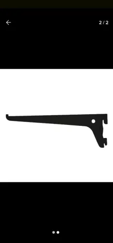 Suporte para trilho(2 peças) 38cm na cor preta