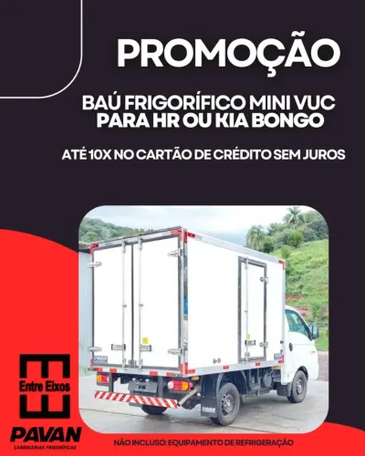 Baú Frigorífico Mini VUC HR ou Kia Bongo