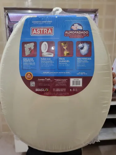 Assento Sanitário Acolchoado Astra - Conforto e Durabilidade