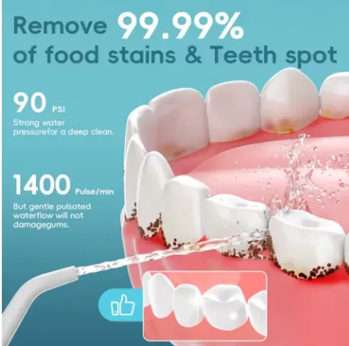 Irrigador oral Mornwell jato de água dental recarregável