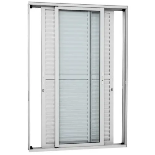 Porta Balcão Sasazaki Alumifort NOVA - 3 folhas móveis - alumínio branco 2,16m x 1,60m