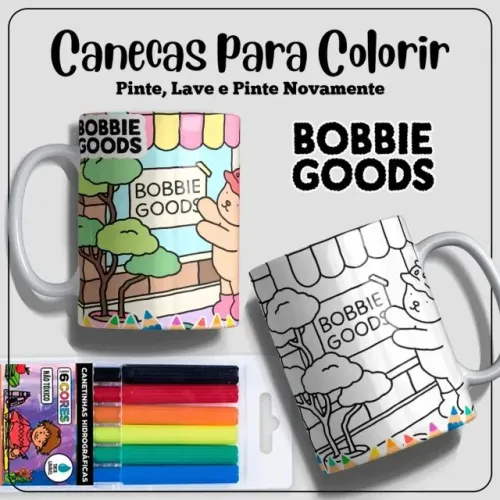 caneca bob goods polímero ou porcelana para pintar
