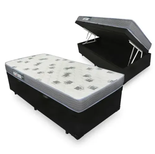 Colchão Solteiro Light D33 + Base Box Baú Branco - Ortobom Produto Novo Entrega Rápida