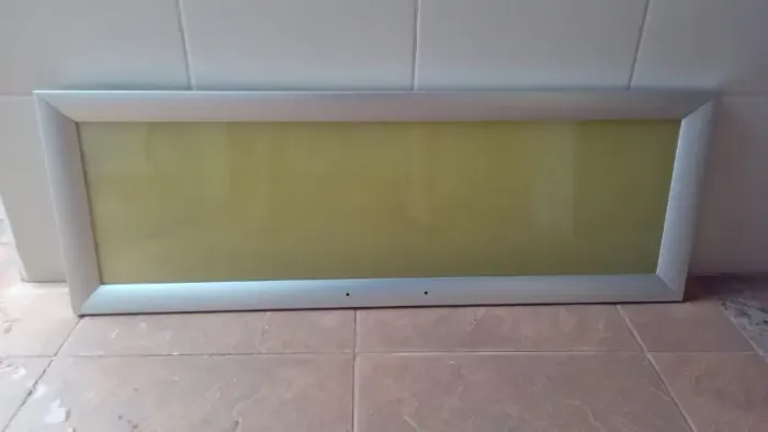 Porta de Armário Cozinha, Banheiro | Basculante em Metal e Vidro Verde | Sem Alça | Usado
