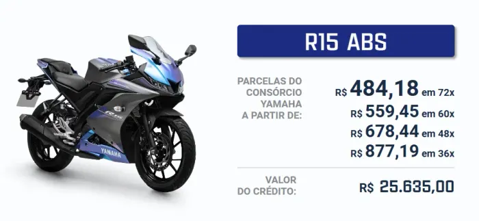 YAMAHA R15 ABS 2025 - ESPORTIVIDADE E TECNOLOGIA NO SEU DIA A DIA!