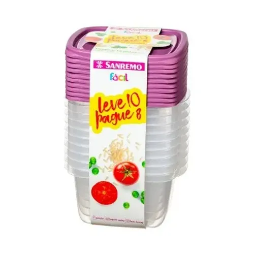 Conjunto de Potes Leve 10 Pague 8 Sanremo 800 ml