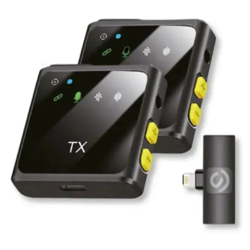 Kit 2 Microfones Sem Fio Onistek Mc818 Ios Lightning Wireless - Celular - Loja Coimbra