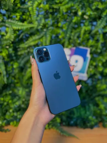 iPhone 12 Pro Max  Azul  79% saúde da bateria  128GB   SEMINOVO COM GARANTIA