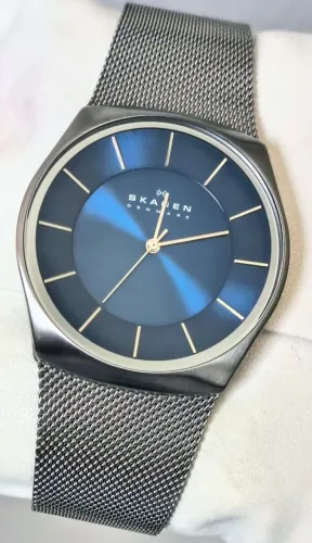 Skagen Skw 6068 Azul Quartzo Masculino Tipo Bracelete