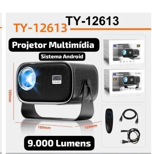 Projetor Multimídia Android 9000 Lumens TY-12613