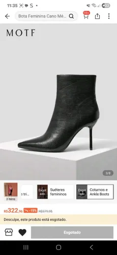 Bota Motf shein
