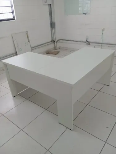 MESA EM L 1,40X1,40X0,60 COM 2 GAVETAS ****LEIA A DESCRIÇÃO****