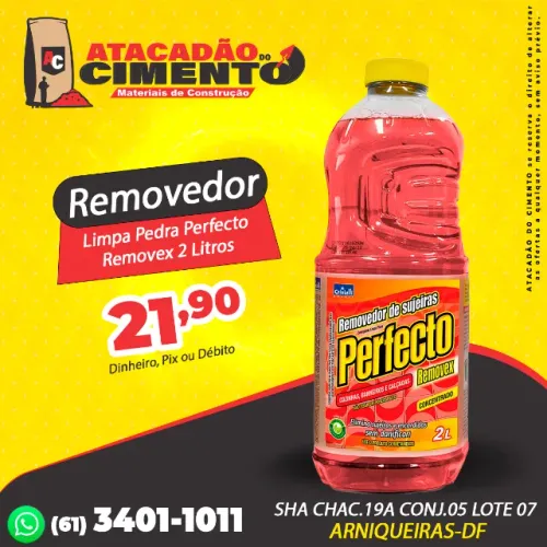Removedor Limpa Pedra Perfecto Removex 2 Litros