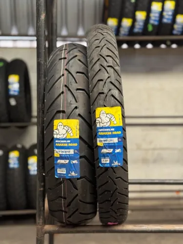 Par de Pneu Michelin Anakee Road 150/70-17 e 90/90-21 Bmw F800 GS850 GS900/Triumph 900