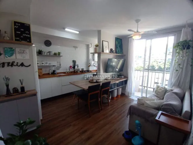 Apartamento com 2 dormitórios para alugar, 49 m² por R$ 2.345,71/mês - Covanca - São Gonça