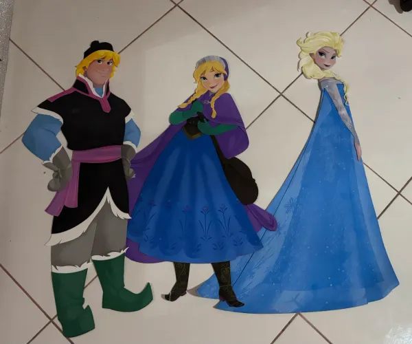 Princesas e príncipes painel (todos)