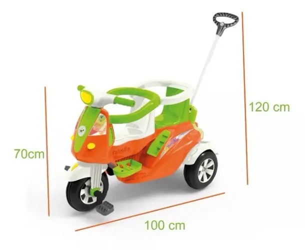 Triciclo para duas crianças / Moto Duo