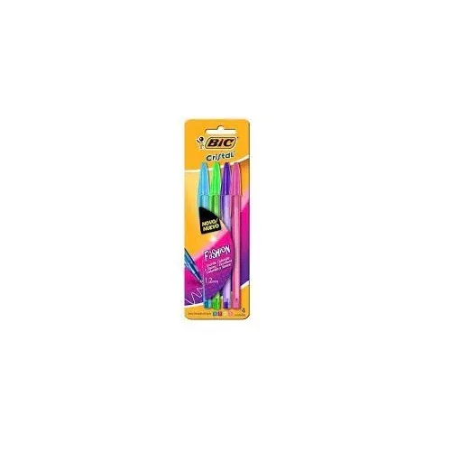 kit 4 Canetas Esferográficas Coloridas Bic Fashion 4 Cores Diferentes