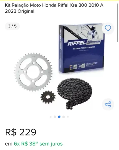 Kit Relação Riffel Xre 300 2019 a 2023 
