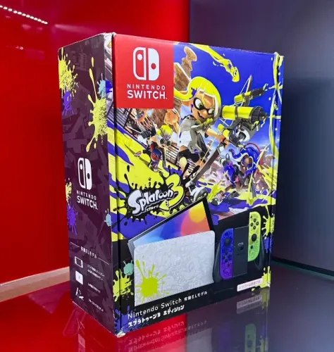 Nintendo Switch Oled 64GB - Limited Edition Splatoon 3 - Produto Novo com Garantia