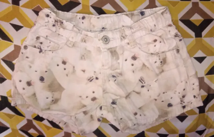 Shorts Jeans Infantil Urso Polar