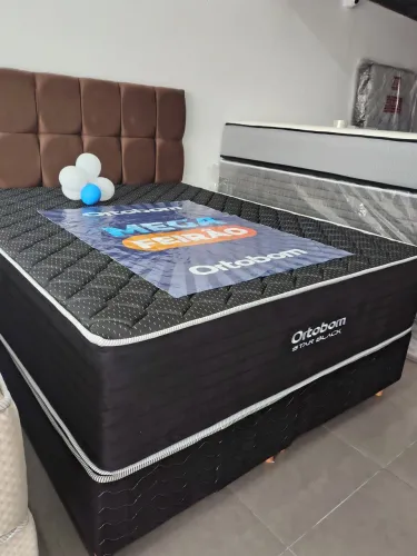 CAMA BOX ORTOBOM DISPONÍVEL NOS TAMANHOS QUEEN E SUPER KING 