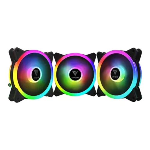 Kit 3 Cooler Fan 120mm Gamdias Aeolus M2-1203 Lite Led Argb Botão de Controlar - WZetta