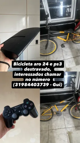 Ps3 destravado + bicicleta aro 24