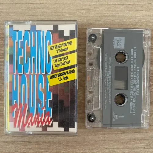 Fita Cassete K7 Techno House Mania - Raro - Dance 2 Unlimited Right Said Fred L.A. Style