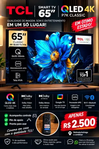 Tc TCL 65 polegadas funcionando perfeitamente