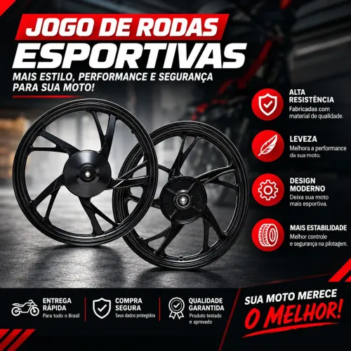 Vendo jogo de rodas de liga leve para biz 110i e 125