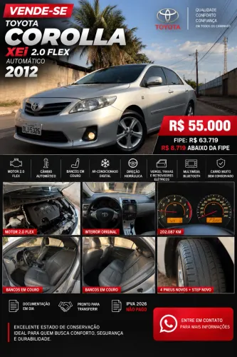 Toyota Corolla XEI 2.0 Flex 16V Aut. 2012