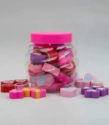 Potinho Mini Borrachas 24 unidades Brw