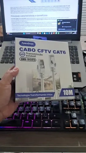 Cabo de rede Ethernet Aoweixun Cabo CFTV CAT-6 10M
