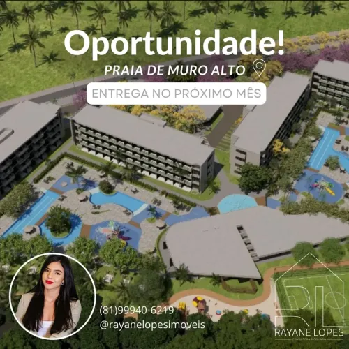 Studio em resort em Muro Alto | Preço especial por tempo limitado