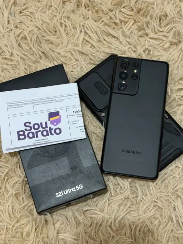 Samsung Galaxy S21 Ultra 5G 256GB / 12GB RAM - Completo na Caixa