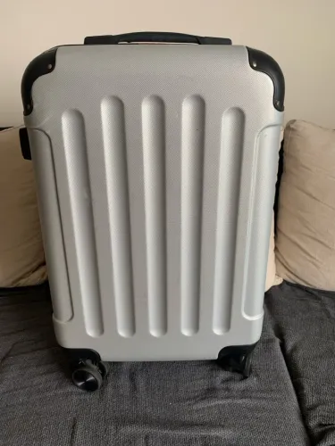 Mala de Viagem Pequena 10kg Rígida 4 Rodas - Prata