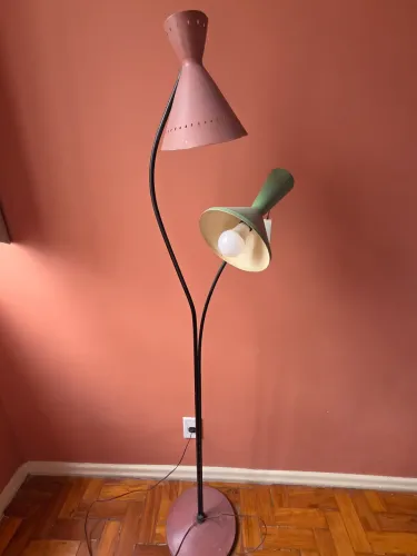 Luminária de chão - ferro, vintage