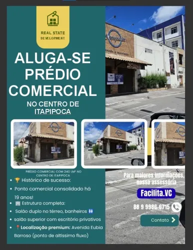 Ponto / Prédio Comercial no Centro com 6 Salas e Salão Térreo Amplo