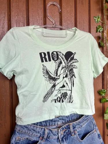 Cropped Estampado ?Rio? NOVA