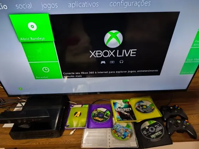 XBOX 360 SUPER SLIM 4GB ORIGINAL - COMPLETO COM KINECT
