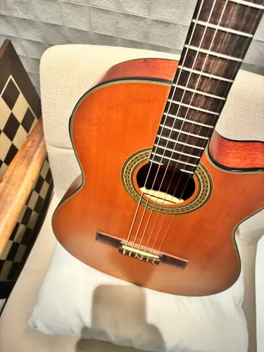 Violão crafter nylon lite SNT CSE CD/N sólido impecável estado de novo!