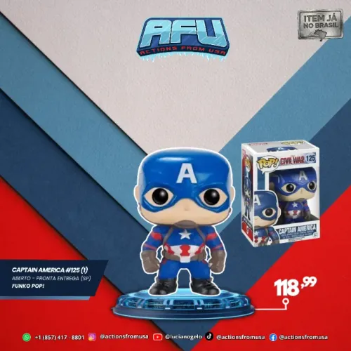 Capitão América #125 Funko Pop